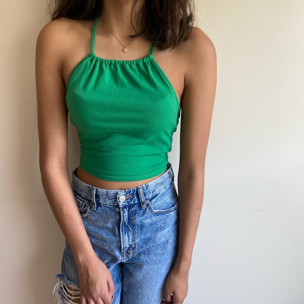 Green Halter Top